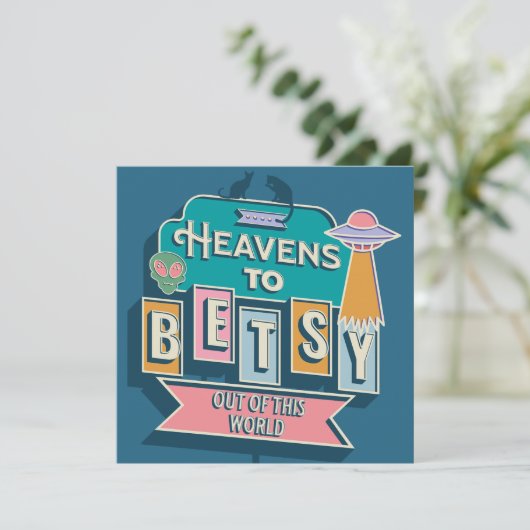 Heavens naar Betsy Flat Kaart (Staand voorkant)