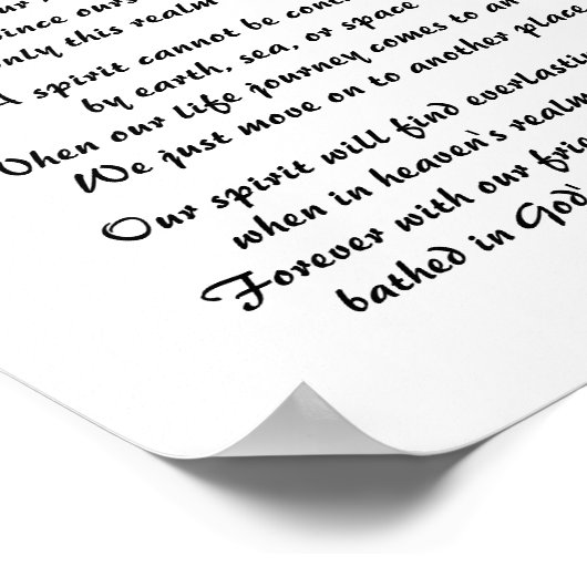 HEAVENS REALM POEM POSTER (Hoek)