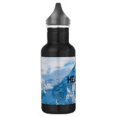 Heavens Tekst Naam Sky Blue Afbeelding Waterfles (Links)