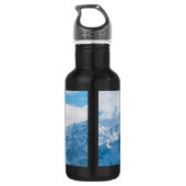 Heavens Tekst Naam Sky Blue Afbeelding Waterfles Waterfles (Achterkant)