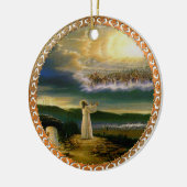 Heavens verwelkomen omhelzing Jezus in de schemeri Keramisch Ornament (Links)