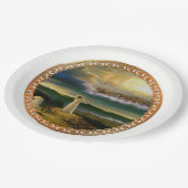 Heavens verwelkomen omhelzing Jezus in de schemeri Papieren Bordje (Gekanteld)