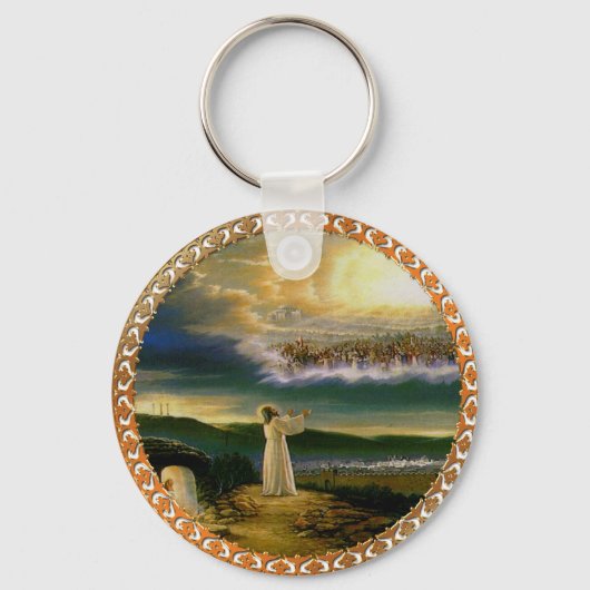 Heavens verwelkomen omhelzing Jezus in de schemeri Sleutelhanger (Voorkant)
