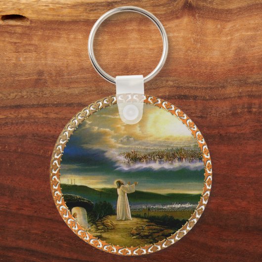 Heavens verwelkomen omhelzing Jezus in de schemeri Sleutelhanger (Voorkant)