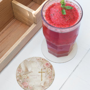 Heaveny Blush & Gold Quince, op maat Kartonnen Onderzetters