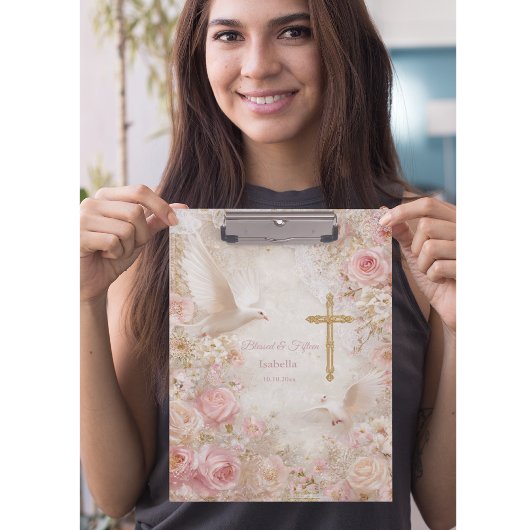 Heaveny Blush & Gold Quince, op maat Klembord