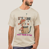 Heavy and soft T-shirt with an adorable cat design (Voorkant)