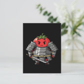 Heavy Armored Tomato Samurai Warrior Illustration Briefkaart (Staand voorkant)