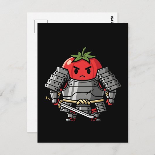 Heavy Armored Tomato Samurai Warrior Illustration Briefkaart (Voorkant / Achterkant)