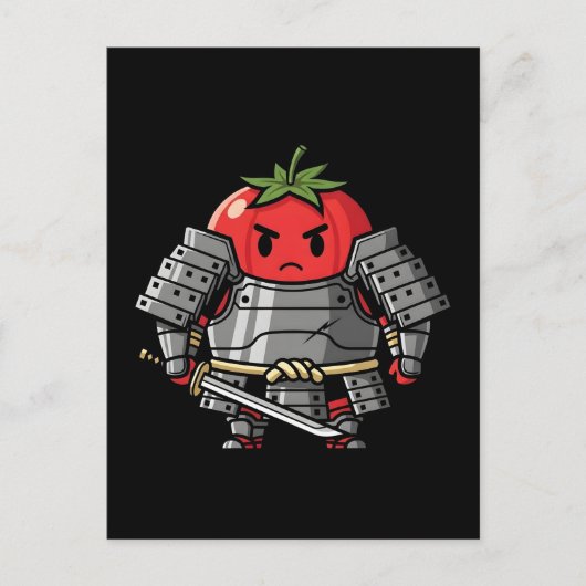 Heavy Armored Tomato Samurai Warrior Illustration Briefkaart (Voorkant)