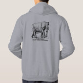 Heavy Cross-Hatched Elephant Hoodie (Achterkant)
