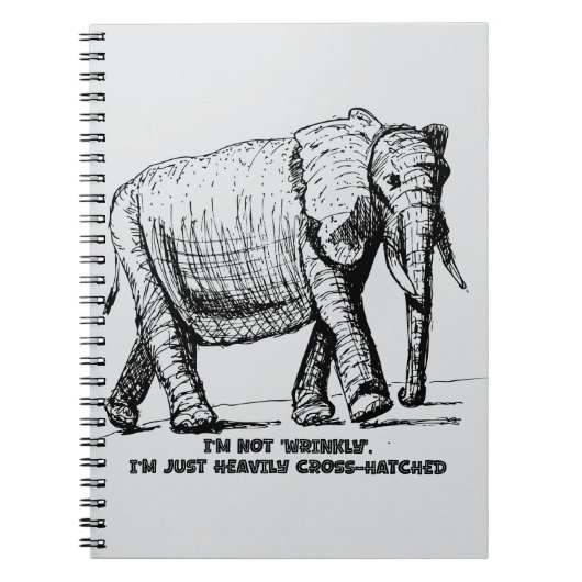 Heavy Cross-Hatched Elephant Notitieboek (Voorkant)