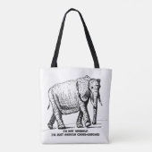 Heavy Cross-Hatched Elephant Tote Bag (Achterkant)