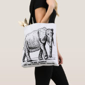 Heavy Cross-Hatched Elephant Tote Bag (Dichtbij)