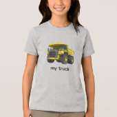 Heavy Dump Truck Illustration – Industrial Power M Tri-Blend Shirt (Voorkant)