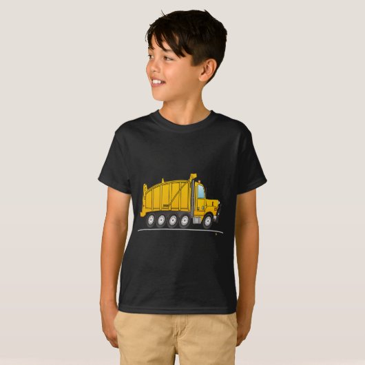 Heavy Duty Dump Truck Geel T-shirt (Voorkant volledig)