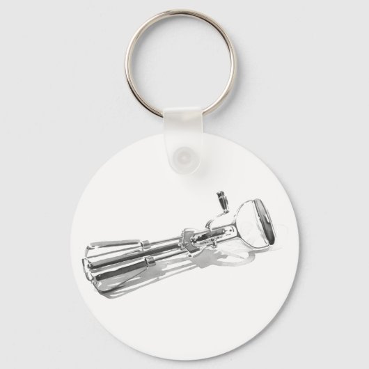 "Heavy Duty Egg Beater" Keukenkunst Waterverf Sleutelhanger (Voorkant)