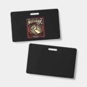 heavy duty mechanic badge (Front & Back)