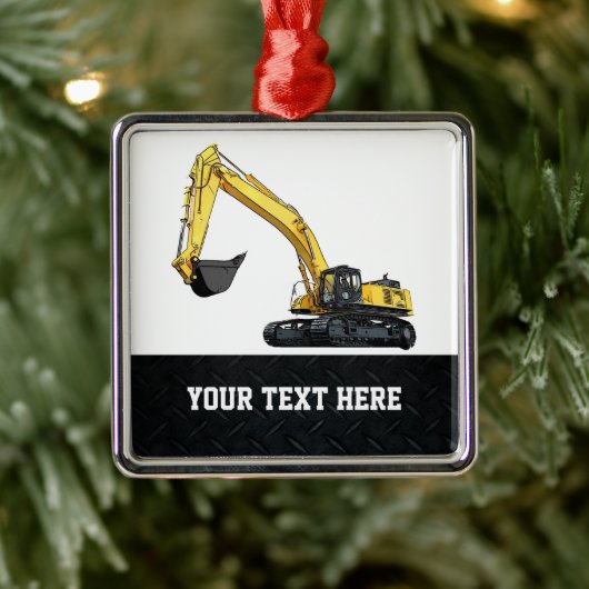 Heavy Equipment Business Excavator Construction Me Metalen Ornament (Boom)