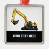 Heavy Equipment Business Excavator Construction Me Metalen Ornament (Voorkant)