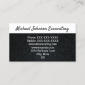 Heavy Equipment Construction Graafmachine Plant Visitekaartje (Achterkant)