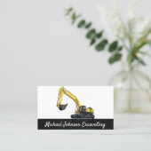 Heavy Equipment Construction Graafmachine Plant Visitekaartje (Staand voorkant)