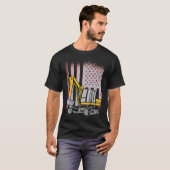 Heavy Equipment Excavator - Vlag T-shirt (Voorkant volledig)