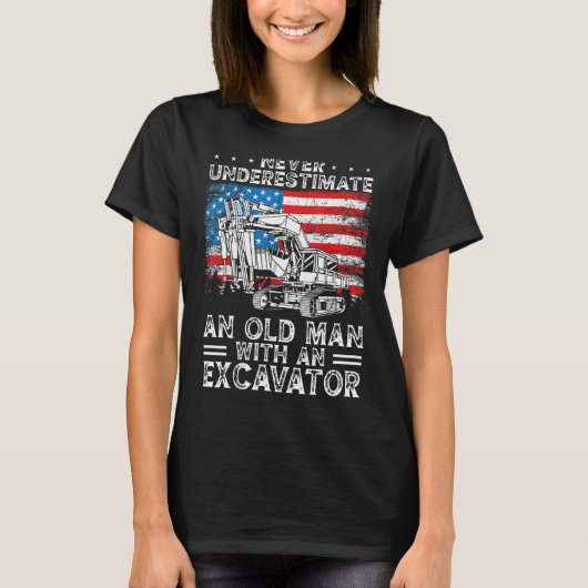 Heavy Equipment Operator Backhoe Operator Men 8 T-shirt (Voorkant)