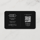 Heavy Equipment Operator Bouw Zwart Zilver Visitekaartje (Achterkant)