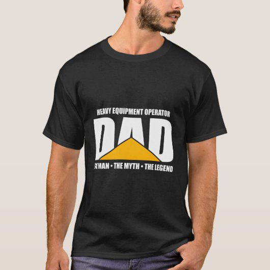 Heavy Equipment Operator Dad Tshirt Graafmachine B (Voorkant)