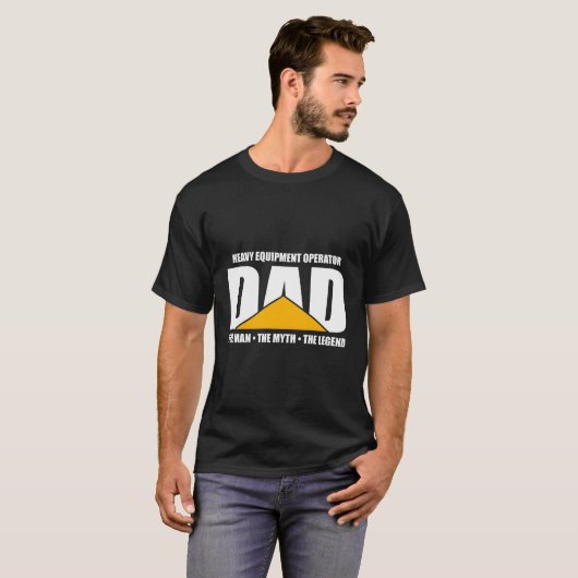 Heavy Equipment Operator Dad Tshirt Graafmachine B (Voorkant volledig)