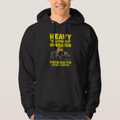Heavy Equipment Operator Excavator Digger Construc Hoodie (Voorkant)