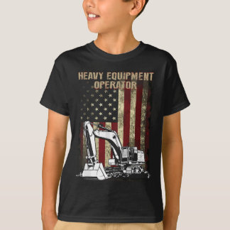 Heavy Equipment Operator, Verenigde Staten Flag Op T-shirt