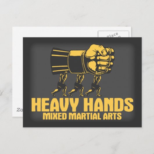 Heavy Hands MMA Briefkaart (Voorkant / Achterkant)