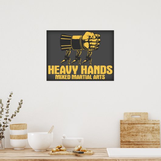 Heavy Hands MMA Poster (Keuken)