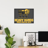 Heavy Hands MMA Poster (Thuiskantoor)