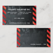 Heavy Hazards Red Visitekaartje (Voorkant / Achterkant)