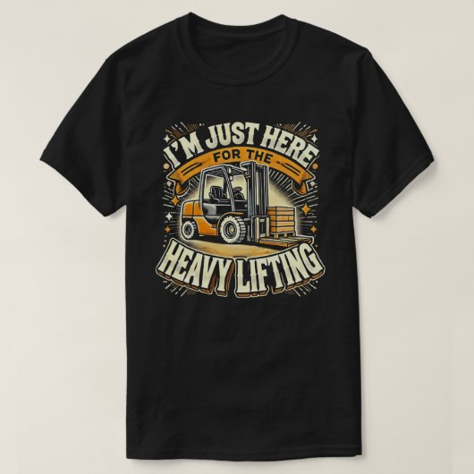 Heavy Lifting Heftruck T-Shirt – Grafisch werk (Design voorkant)