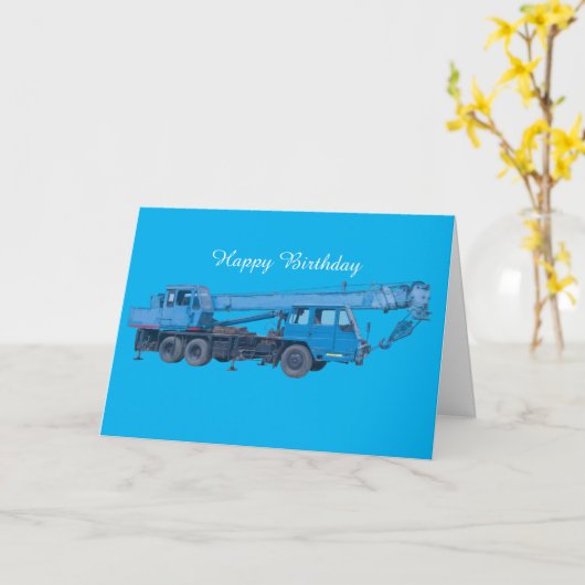 Heavy Machinery Birthday Kaart (Gele Bloem)