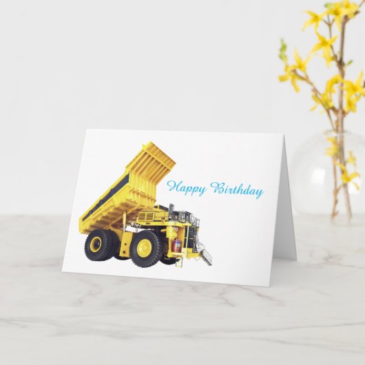 Heavy Machinery Birthday Kaart (Gele Bloem)