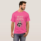 Heavy Meowtal Headbanger Gift Drummer Kat Spelen T-shirt (Voorkant volledig)