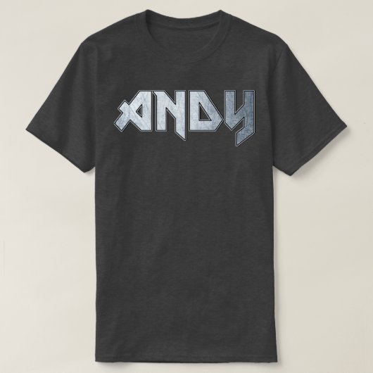 Heavy metal Andy T-shirt (Design voorkant)
