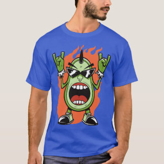 Heavy Metal Avocado Toon T-shirt