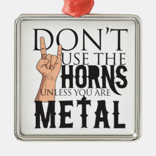 Heavy Metal Badass Metalen Ornament