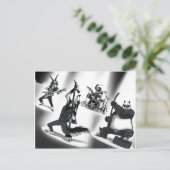 Heavy Metal Band Briefkaart (Staand voorkant)