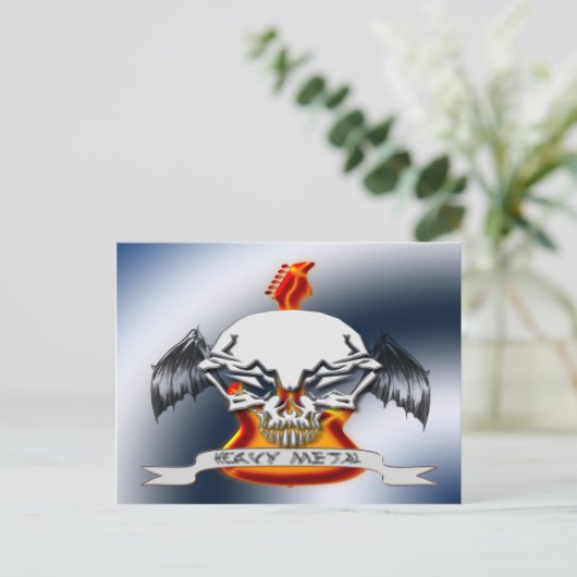 Heavy Metal Briefkaart (Staand voorkant)