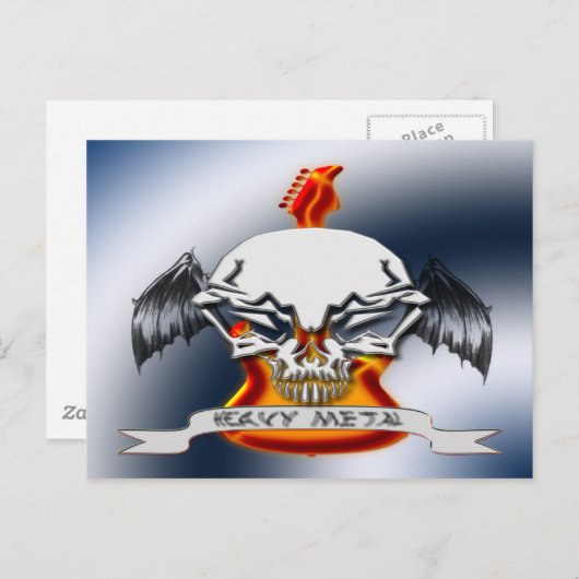 Heavy Metal Briefkaart (Voorkant / Achterkant)