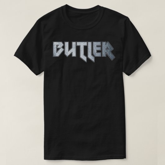 Heavy metal Butler T-shirt (Design voorkant)