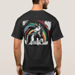 Heavy Metal Cartoon Eenhoorn met Rocker Vibes Fun T-shirt