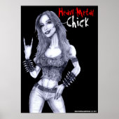 Heavy Metal Chick Poster (Voorkant)